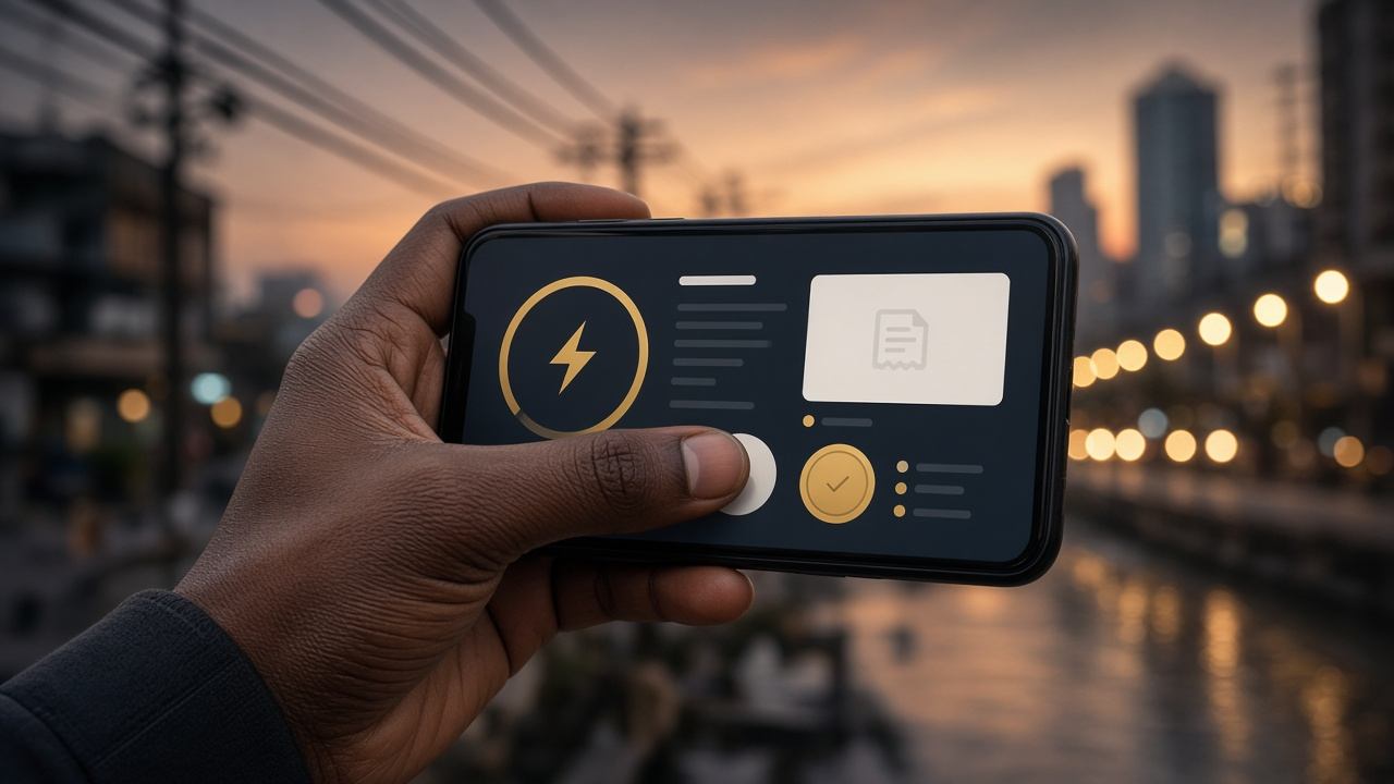 Paiement de facture d'électricité depuis une application mobile